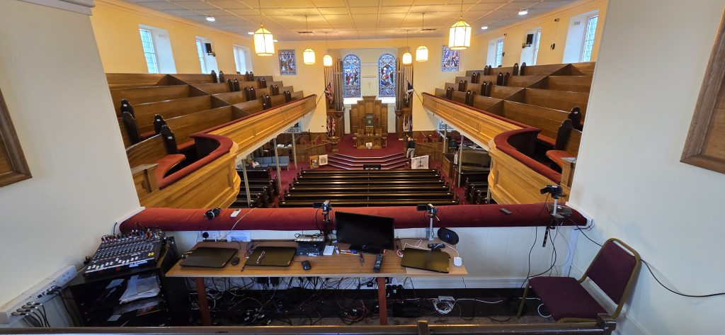 "Old Gourock and Ashton Parish Church Sanctuary Interior"